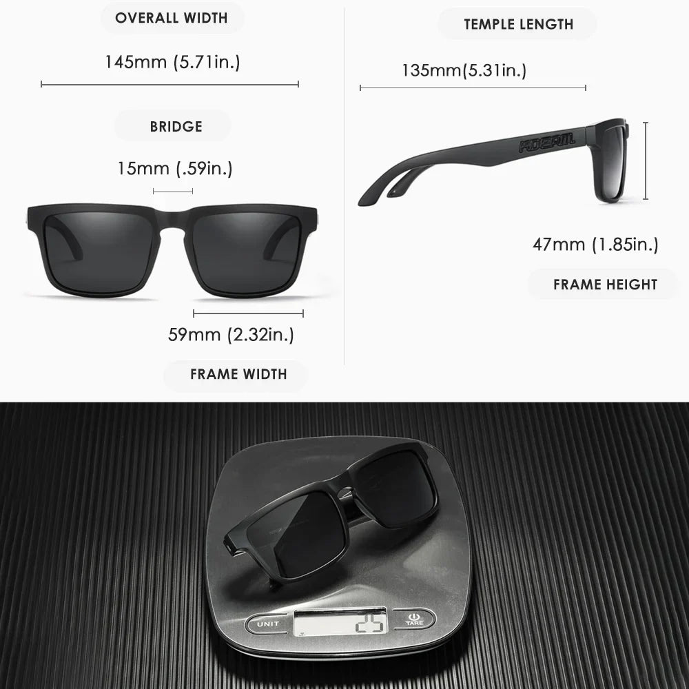 KDEAM Square Polarized Sunglasses UV400 for Men & Women