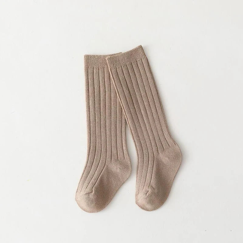 Spainish Children Socks Stripe Boys And Girls Cotton Sock Breathable Knee High Baby Long Socks School Uniform Socks 0-7Years