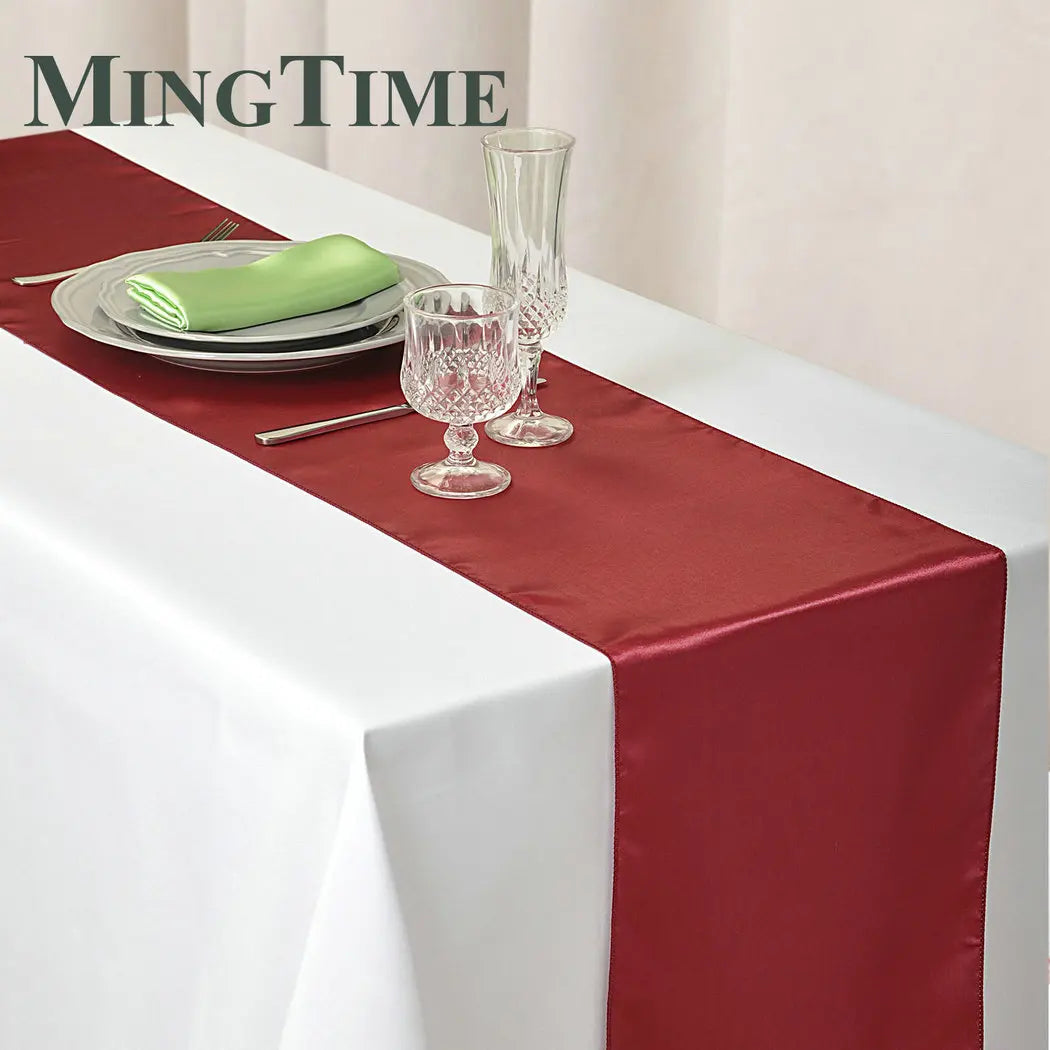 Satin Table Runner 30cm X 275cm Wedding Party Supply Christmas Home Modern Coffee Dining Luxury Table Decoration 12" X 108"