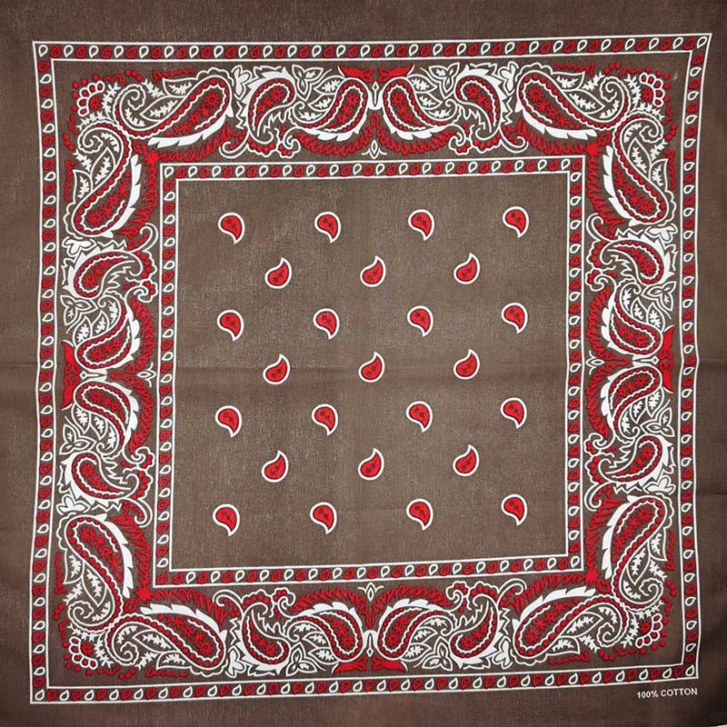 New Design Fashion Hip Hop Cotton Bandana Square Cashew Scarf Headband Tie Dye Black Red Paisley Gifts For Women/Men/Boys/Girls