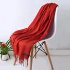 Desgine Brand Solid Women Cashmere Scarf Autumn Winter Warm Shawls Wraps 2024Men's Pashmina Tassels Scarves Female Foulard Mujer