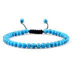 Adjustable Mini Natural Stone Lava Tiger Eye Beaded Bracelets & Bangle for Women Men Chakra Beads Braided Bracelet Charm Jewelry