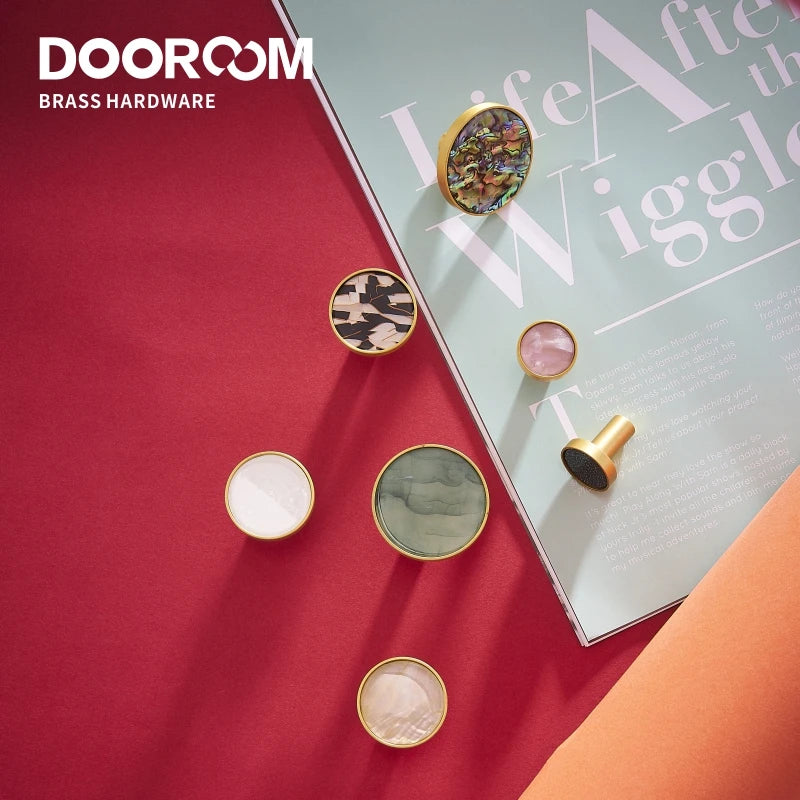 Dooroom Brass Hooks Shell Nordic Pastoral White Gold Bathroom Indoor Kitchen Hallway Wall Clothes Hooks Wall Hangings Row Hooks
