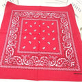 New Design Fashion Hip Hop Cotton Bandana Square Cashew Scarf Headband Tie Dye Black Red Paisley Gifts For Women/Men/Boys/Girls