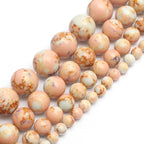 Natural Turquoises Howlite Stone Sediment Jaspers Round Loose DIY Beads for Jewelry Making Christmas Gift Bracelets 15'' 4-12mm