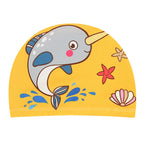 Children Cartoon Swimming Cap Kids Elastic Fabric Swiming Pool Water Sport Protect Ears Hat Swim Bathing Hats Caps Boys Girls