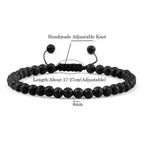 Adjustable Mini Natural Stone Lava Tiger Eye Beaded Bracelets & Bangle for Women Men Chakra Beads Braided Bracelet Charm Jewelry