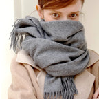 Solidlove 100% Wool Winter Scarf for Women – Luxury Cashmere-Feel Shawl, Poncho & Wrap | Warm Fashion Scarf for Ladies
