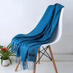 Desgine Brand Solid Women Cashmere Scarf Autumn Winter Warm Shawls Wraps 2024Men's Pashmina Tassels Scarves Female Foulard Mujer