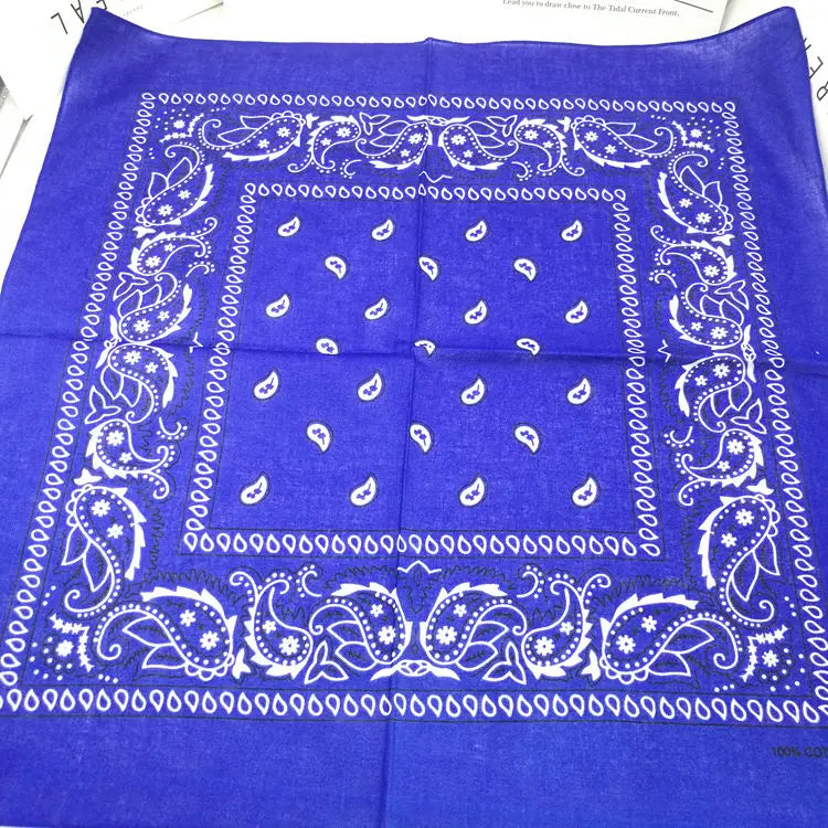 New Design Fashion Hip Hop Cotton Bandana Square Cashew Scarf Headband Tie Dye Black Red Paisley Gifts For Women/Men/Boys/Girls