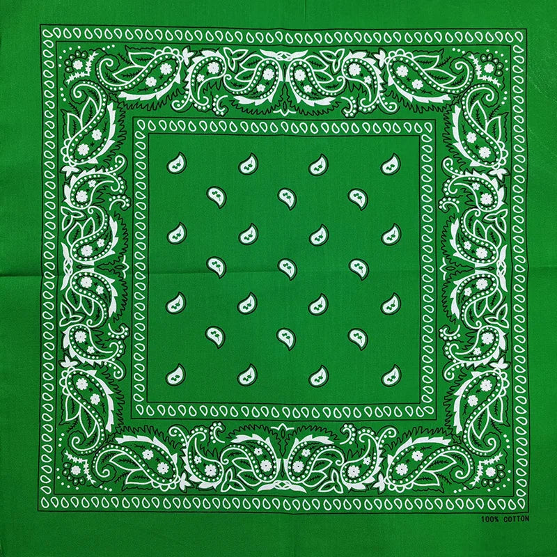 New Design Fashion Hip Hop Cotton Bandana Square Cashew Scarf Headband Tie Dye Black Red Paisley Gifts For Women/Men/Boys/Girls