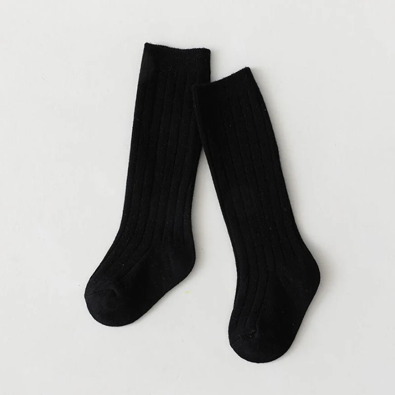 Spainish Children Socks Stripe Boys And Girls Cotton Sock Breathable Knee High Baby Long Socks School Uniform Socks 0-7Years