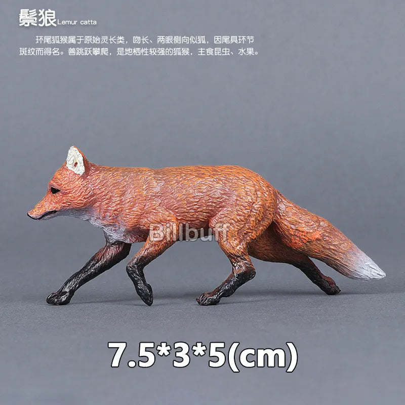Simulation Wild Animals Zoo Wolf Monkey Fox Chameleon Pangolin Squirrel Chinchilla Donkey Sloth Model Figures Educational Toys