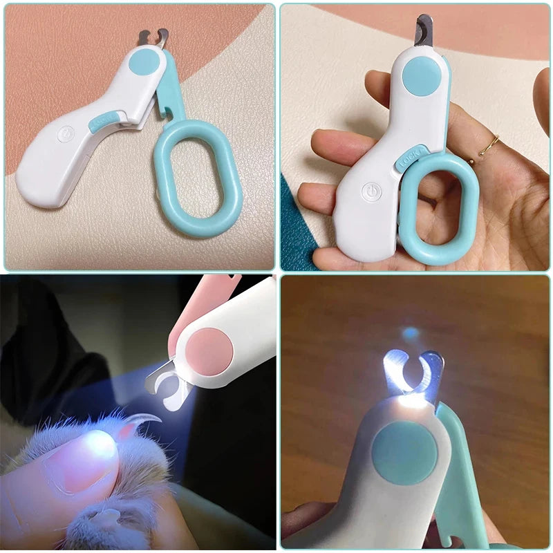 LED Pet Nail Clipper Claw Grooming Scissors for Cats Small Dogs - WTN Essentials 