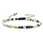 Adjustable Mini Natural Stone Lava Tiger Eye Beaded Bracelets & Bangle for Women Men Chakra Beads Braided Bracelet Charm Jewelry