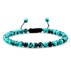 Adjustable Mini Natural Stone Lava Tiger Eye Beaded Bracelets & Bangle for Women Men Chakra Beads Braided Bracelet Charm Jewelry