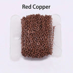 5 m/lot Gold/Bronze Plated Necklace Chain For Jewelry Making Findings DIY Necklace Chains Materials Handmade Supplies