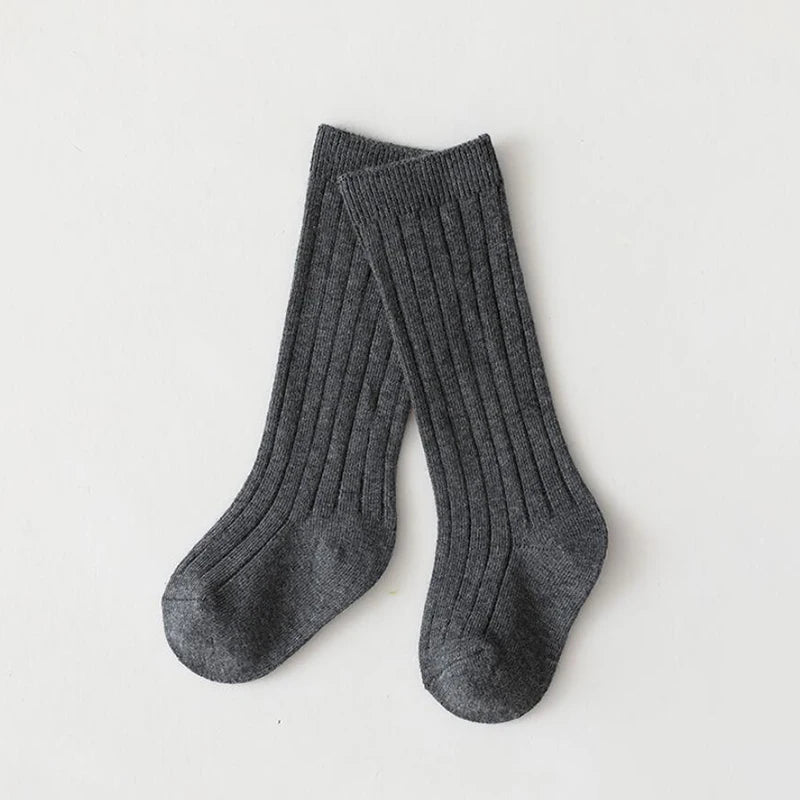 Spainish Children Socks Stripe Boys And Girls Cotton Sock Breathable Knee High Baby Long Socks School Uniform Socks 0-7Years