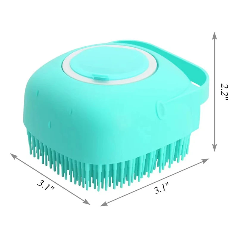 Pet Dog Cat Bath Brush 2-in-1 Pet SPA Massage Comb Soft Silicone Pet Shower Hair Grooming Cmob Dog Cleaning Tool Pet Supplies - WTN Essentials 
