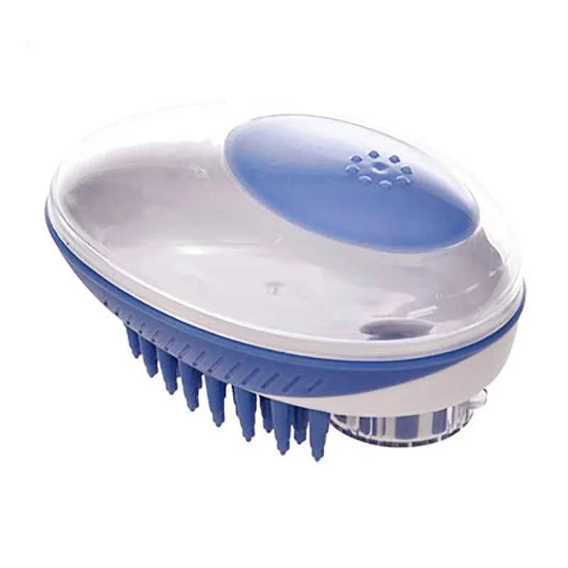 2-in-1 Pet Bath Brush – Soft Silicone Dog Cat Grooming & Massage Comb