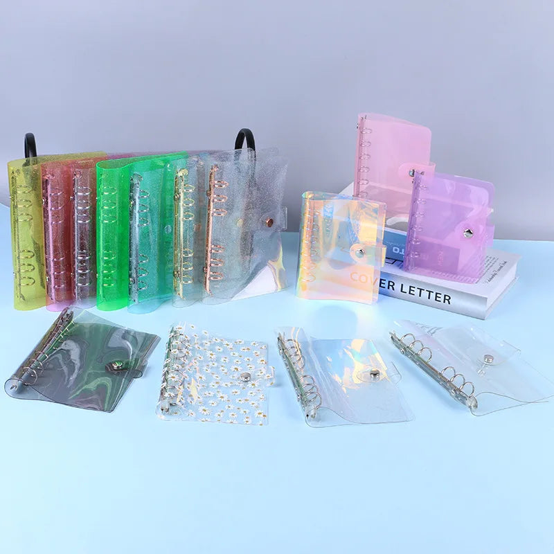 A7/A6/A5 Rose Golden Purple Blue Glittery Bling Binder Notebook Cover Diary Agenda Planner Paper Cover School Stationery