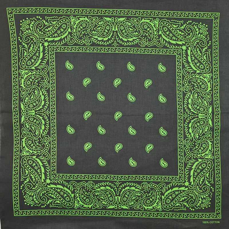 New Design Fashion Hip Hop Cotton Bandana Square Cashew Scarf Headband Tie Dye Black Red Paisley Gifts For Women/Men/Boys/Girls