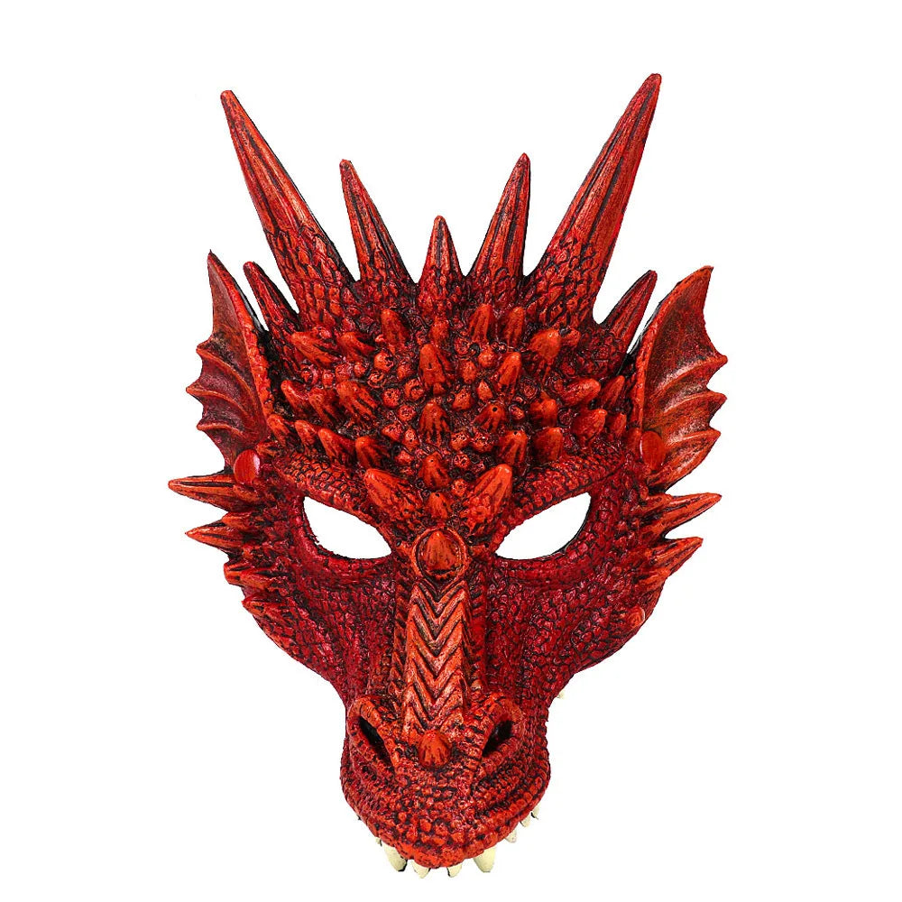 Adult Halloween Decoration Carnival Party Animal Costume Dragon Cosplay Masquerade Face Mask and Wings