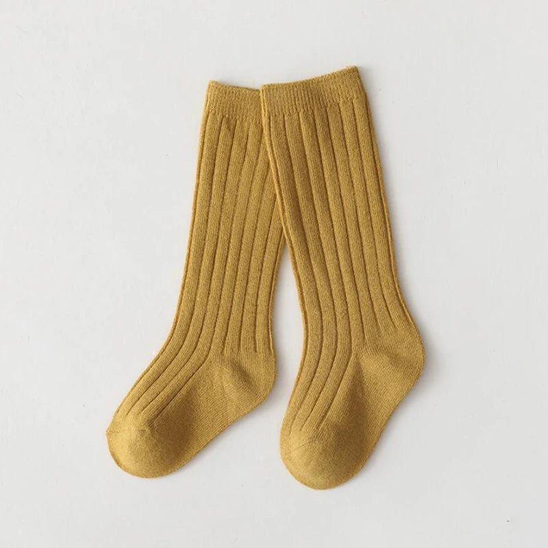 Spainish Children Socks Stripe Boys And Girls Cotton Sock Breathable Knee High Baby Long Socks School Uniform Socks 0-7Years