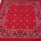 New Design Fashion Hip Hop Cotton Bandana Square Cashew Scarf Headband Tie Dye Black Red Paisley Gifts For Women/Men/Boys/Girls