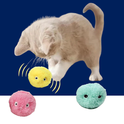 Interactive Ball Smart Cat Toys – Plush Electric Catnip Training Toy