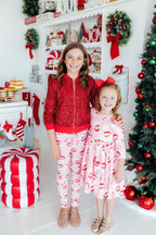 Jingle Bells 3/4 Sleeve Pocket Twirl Dress