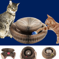 Magic Cat Scratch Toy with Ball – Round Corrugated Claw Board Toy
