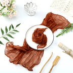 Gauze Table Runner Dinning  Decoration 90*300CM Rustic Country Boho Beach Wedding Party Table Decor Christmas Table Runners