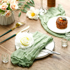 Gauze Table Runner Dinning  Decoration 90*300CM Rustic Country Boho Beach Wedding Party Table Decor Christmas Table Runners