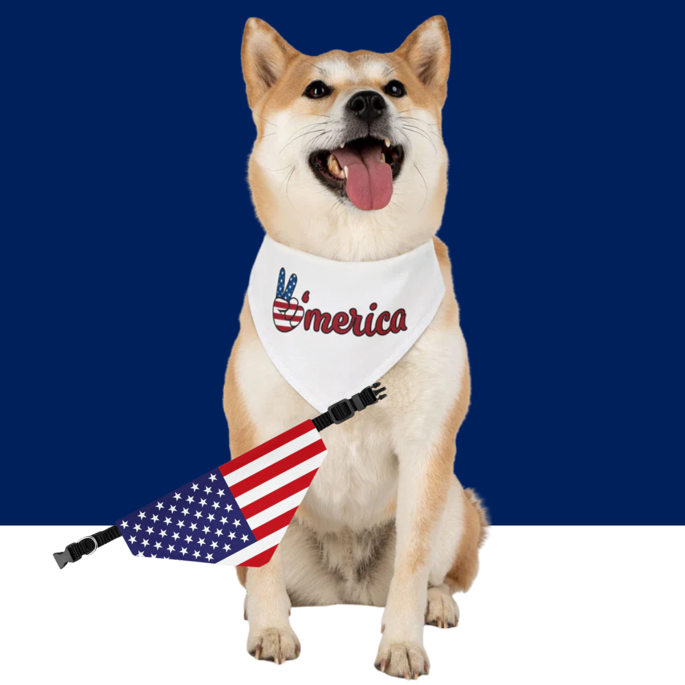 Stars and Stripes Patriotic Dog Bandana