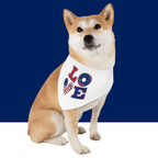 Patriotic Pet Bandana Collar - Celebrate Love, Perfect for July 4th, Dog Lovers, Pet Fashion, Cute Dog Accessories