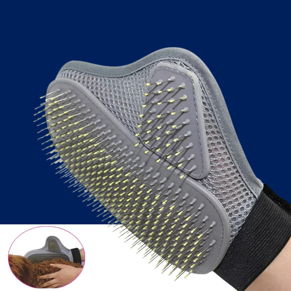 Pet Grooming Glove – Hair Removal & Bathing Brush for Dogs & Cats