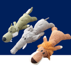 Plush Cartoon Dog Toy – Squeaky Chew Toy for Small Dogs, Teeth Grinding & Fun Playtime