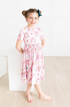Rainbow Daisies S/S Pocket Twirl Dress