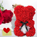 Artificial Flower Eternal Rose Teddy Bear for Mom Mother's Day Birthday Valentine's Day Anniversary Gifts &Artificial Room Decor