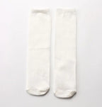 About 28 cm Knee High Socks Kids Boys Girls Socks for School Uniform Children White Socks Student Black  toddler girl socks
