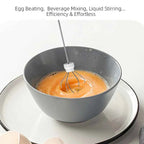 HOT  Electric Milk Frother + Egg Beater Wireless Type-C Charging 3 Speeds Mini Handheld Foam Maker Coffee Whisk Cooking Tools