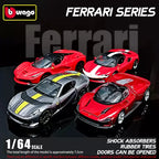 Bburago 1: 64 Ferrari series Multiple choices SP3 812 ENZO F40 F12TDF SF90 458 Car Die Casting Model  Gift Toy