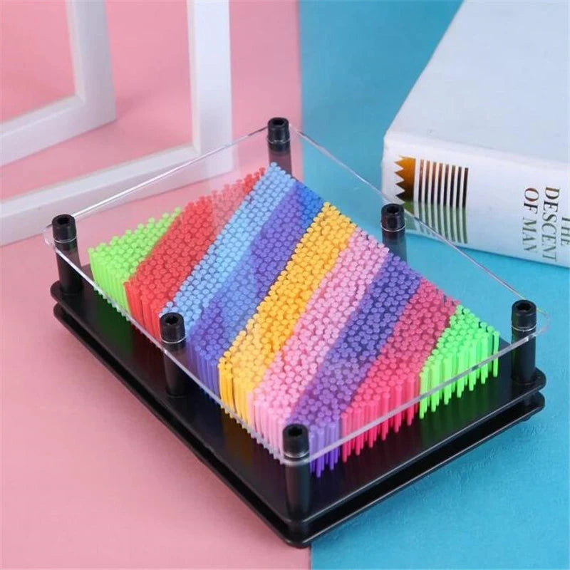 3D Clone Metal Pin Antistress Art Clone Hand Shape Model kid Toys Pinscreen Needle Board Sculptures Painting Carving Pinart Gift