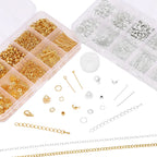 1 Set Jewelry Making Starter Kit – DIY Earrings, Necklaces & Findings for Beginners and Adults