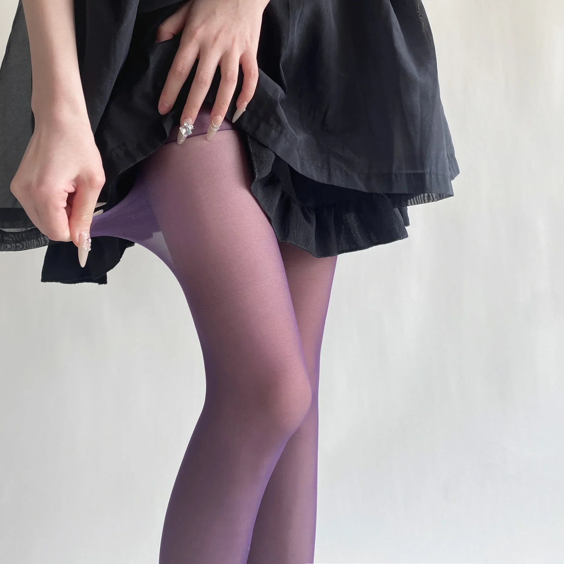 Blue Green Ultra-thin Nylon Thigh High Stockings Pantyhoses Women Sexy Women Tights Velvet Sexy Lingeries Hosiery Body Stockings