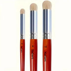 Miniature Paint Brushes Set - Premium Goat Hair Dry Brushes for Model Painting, Domed Drybrush Kit for Scale Models & Miniatures