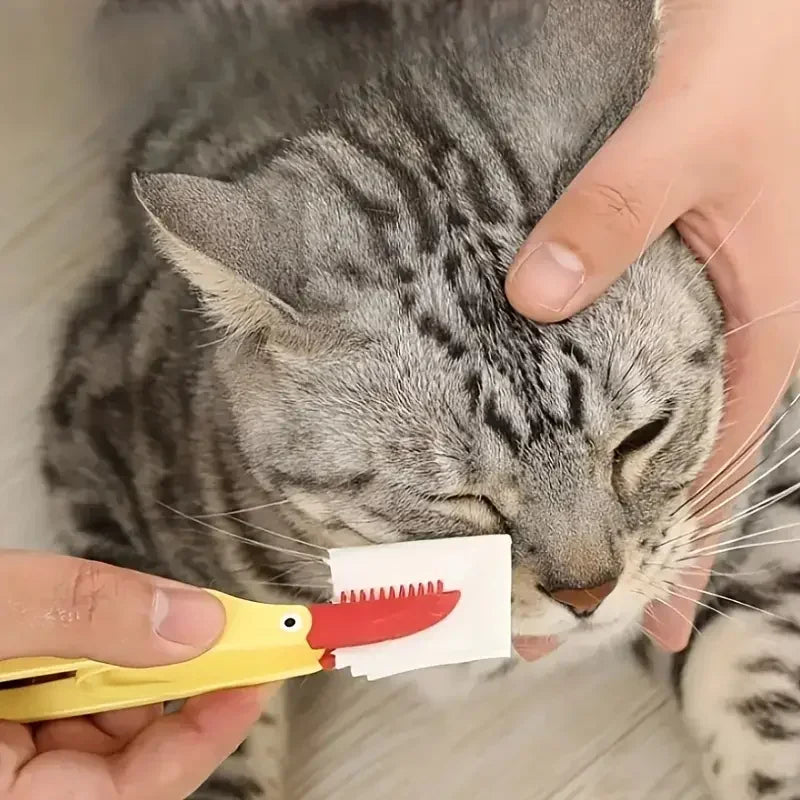 Pet Eye Comb Brush Pet Tear Stain Remover Comb Double-Sided Eye Grooming Brush Removing Crust Mucus For Small Cat Dog - WTN Essentials 