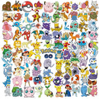 100/200/300Pcs Pokemon Kawaii Pikachu Stickers Decoration Decals Laptop Skateboard Car Luggage Phone Waterproof Sticker Toy