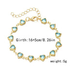 Sweet Cute Red Strawberry Cherry Heart Pearl Charm Bracelet New Fashion Y2K Fruit Gold Color Chain Jewelry Party Gifts 2025
